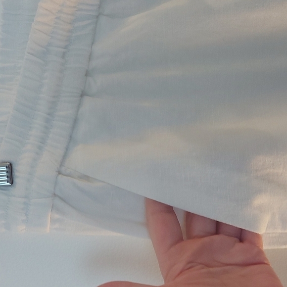 NWT J Crew Linen Blend Elastic/Drawstring Waist Pants Ivory Size 14 - Picture 5 of 7
